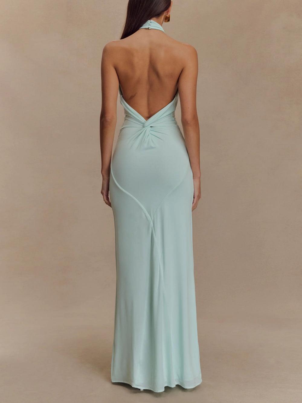 Comfortabele dames maxi-jurk met hoge halslijn en tijdloos design. Geschikt voor elke elegante gelegenheid.