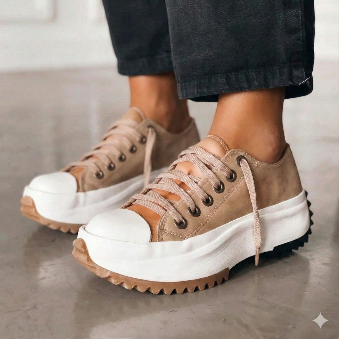 Stijlvolle zwarte dames sneakers Ladia, orthopedisch ondersteunend voor platvoeten, perfect als comfort schoenen.