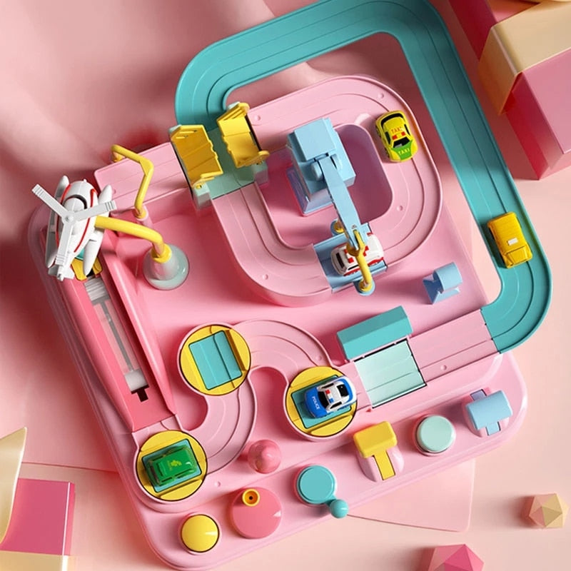 "Car Adventure™ speelgoed, kleurrijke auto’s, breintrainend spel, stimuleert kinderen, ontwikkeld voor zintuigen en intellige