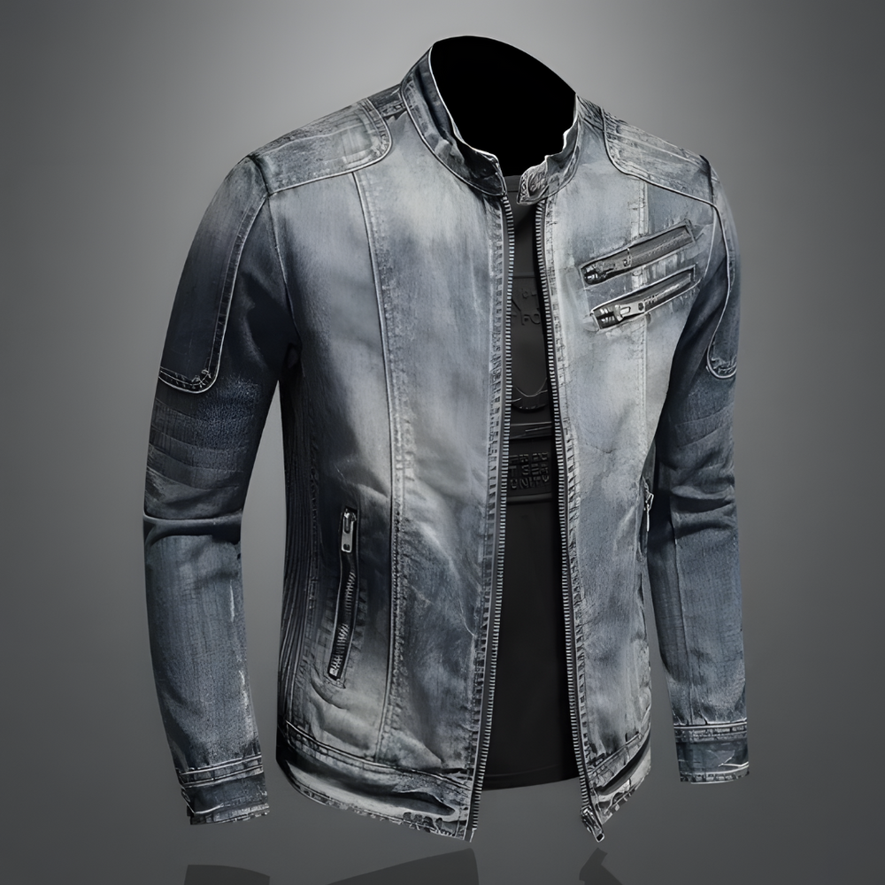 Moderne heren spijkerjas, veelzijdig voor streetwear, een essentiële lentejas of najaarsjack.