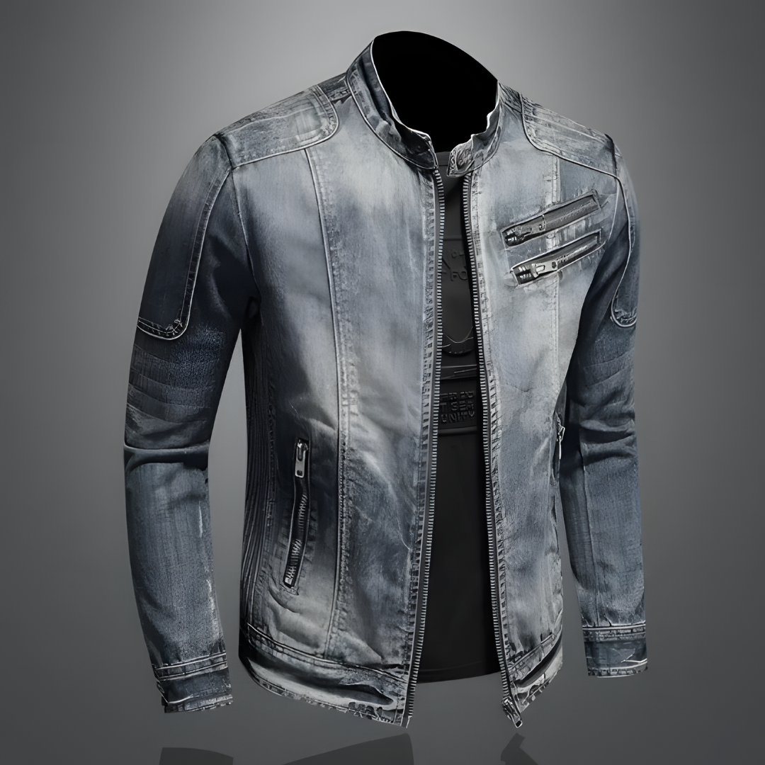 Moderne heren spijkerjas, veelzijdig voor streetwear, een essentiële lentejas of najaarsjack.
