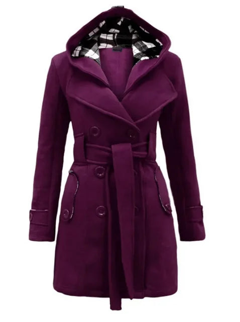 Getailleerde klassieke dames trenchcoat, perfect voor een elegante look.