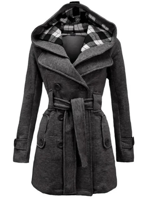 Veelzijdige dames trenchcoat, perfect als lentejas en herfstjas.