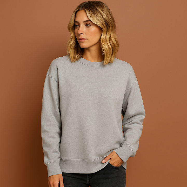 Dagelijks dames sweatshirt: comfortabel casual trui. Modieus en stijlvol met een relaxte pasvorm, geschikt voor vrouwenmode.