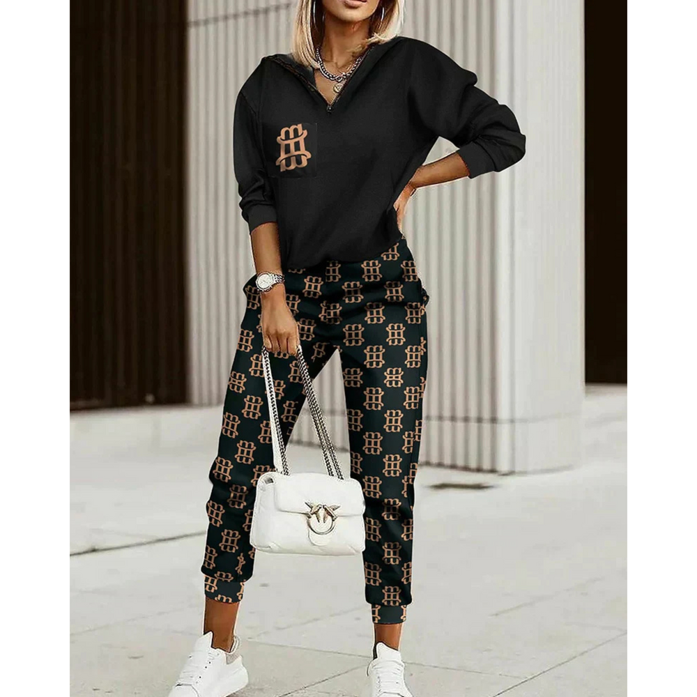 Stijlvol dames joggingpak, perfecte casual set voor ontspanning of lichte sport. Veelzijdige herfst/lente mode.
