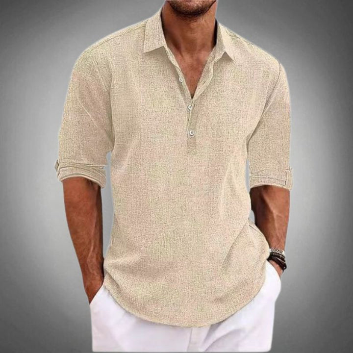 Ademend, comfortabel herenpoloshirt. Ideaal voor warme dagen, casual draagcomfort en zomermode.