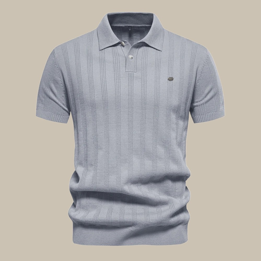 Modieus heren poloshirt, perfect voor een luxe casual look. Geschikt voor herfst & winter kleding.