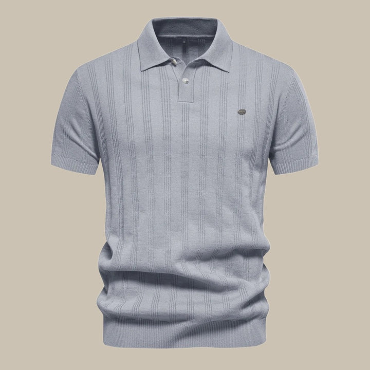 Modieus heren poloshirt, perfect voor een luxe casual look. Geschikt voor herfst & winter kleding.