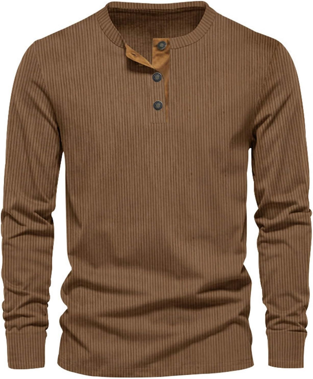 Veelzijdig herenshirt lange mouw met knoopjes; ideaal voor gelaagde herfst/winter outfits, chic en casual.