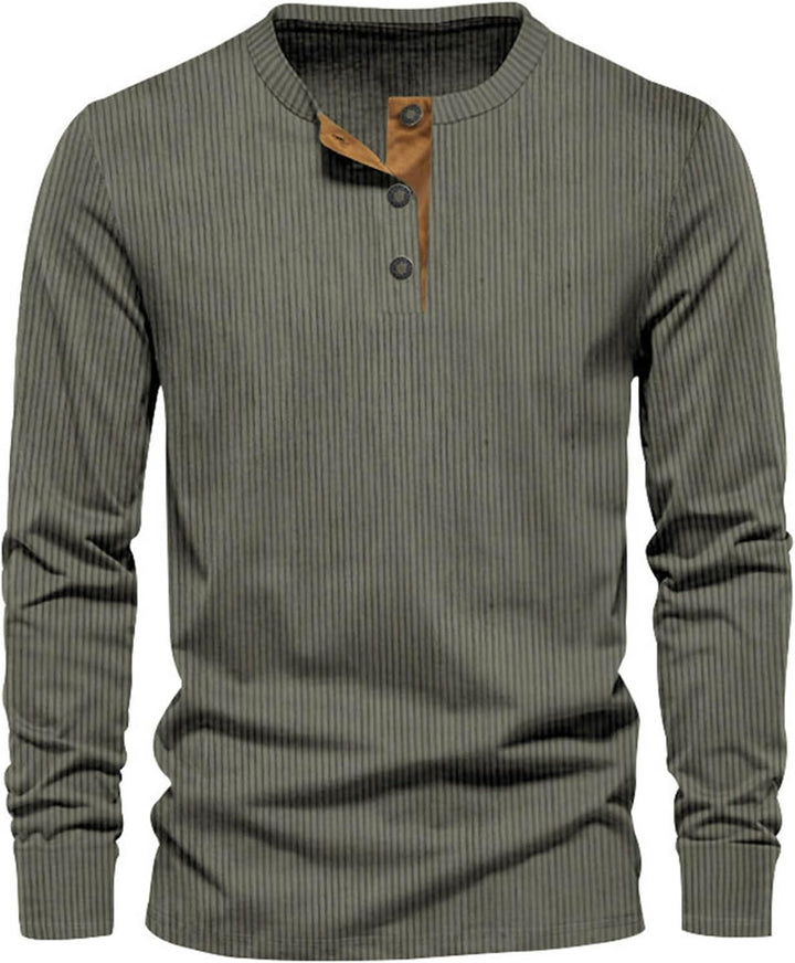 Zacht herenshirt met lange mouwen en knoopsluiting, biedt comfort en stijl voor elke dag. Essentiële mannenmode.