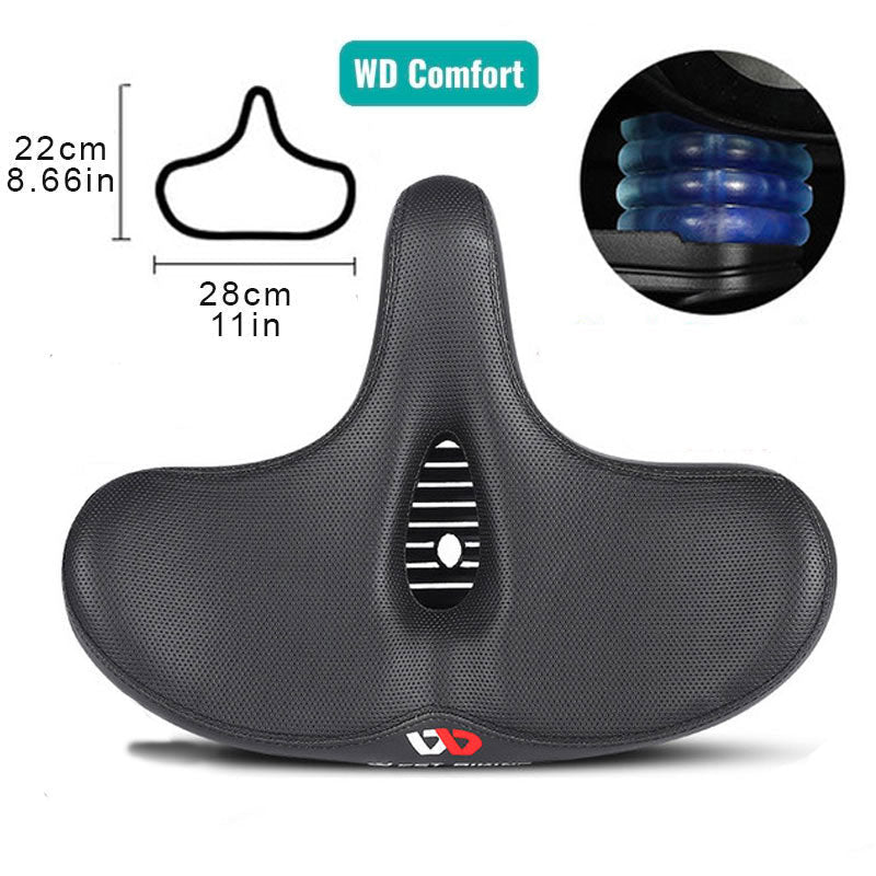 Pijnvrij fietsen met dit ergonomische comfortzadel, universeel passend en ademend.