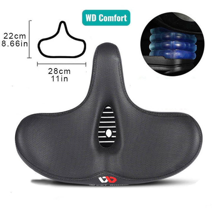 Pijnvrij fietsen met dit ergonomische comfortzadel, universeel passend en ademend.
