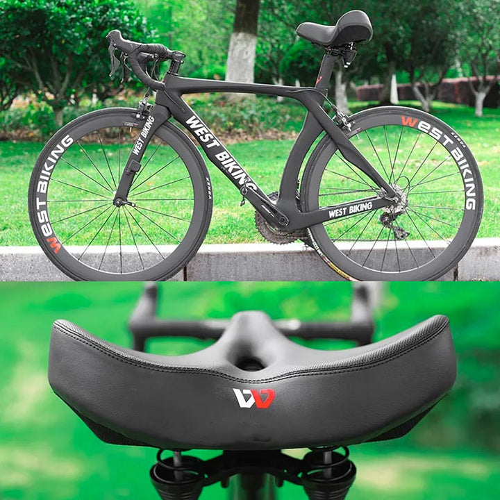 Universeel gel fietszadel, extra comfortabel en ergonomisch voor heren en dames.