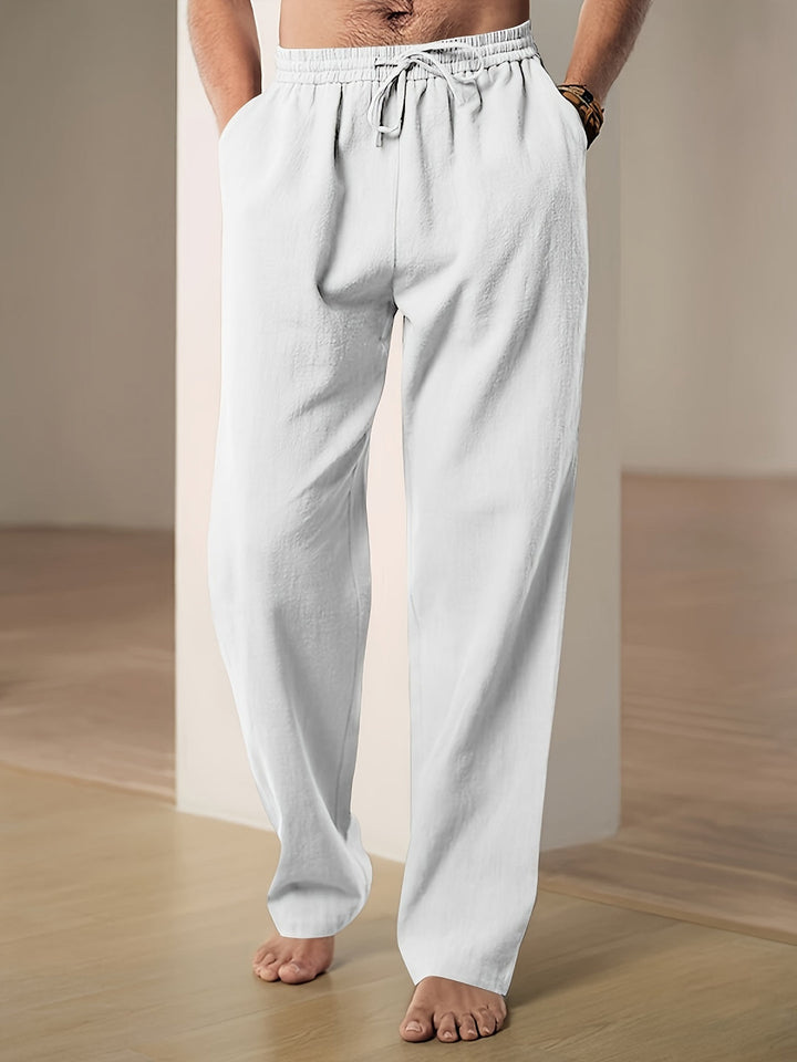 Comfortabele casual herenbroek met losse pasvorm, ideaal voor dagelijks gebruik in de zomer.