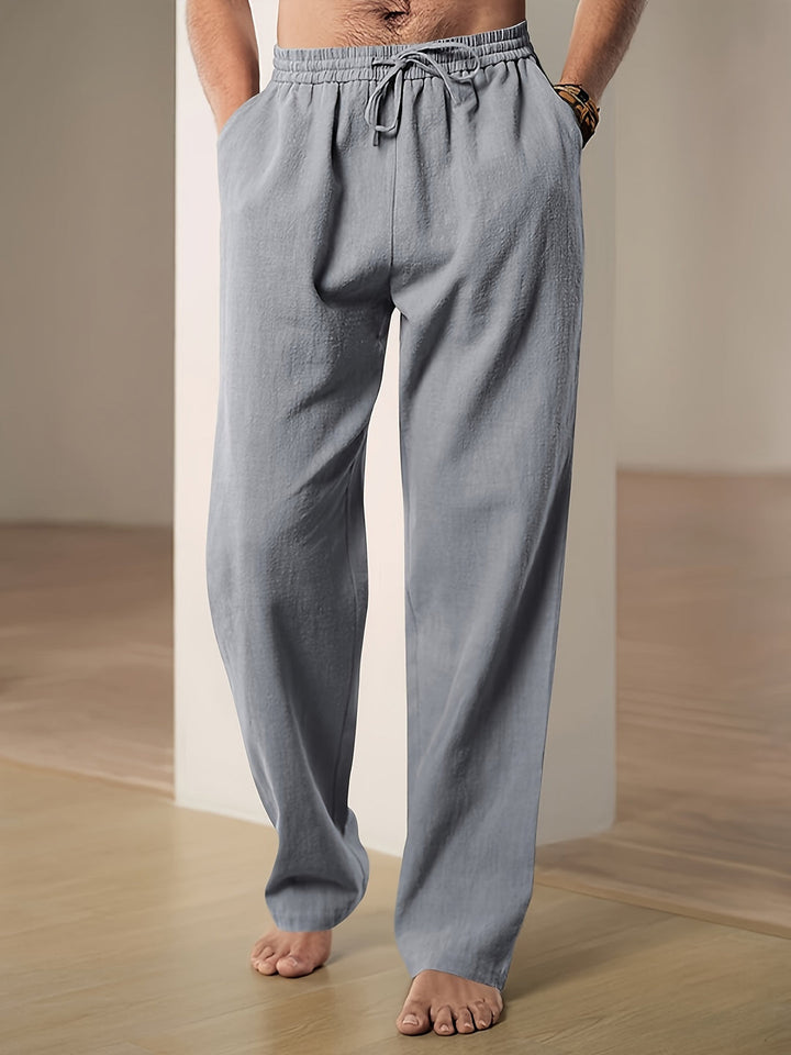 Lichte en ademende zomerbroek voor heren, comfortabel en casual met een relaxte pasvorm.