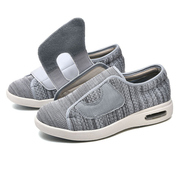 Comfortabele dames diabetische schoenen met extra brede pasvorm, ideaal voor gezwollen voeten en hallux valgus.