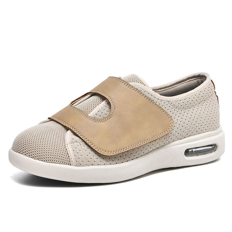 Stijlvolle dames comfortschoenen met extra brede pasvorm, geschikt als diabetische wandelschoenen voor lente/herfst.