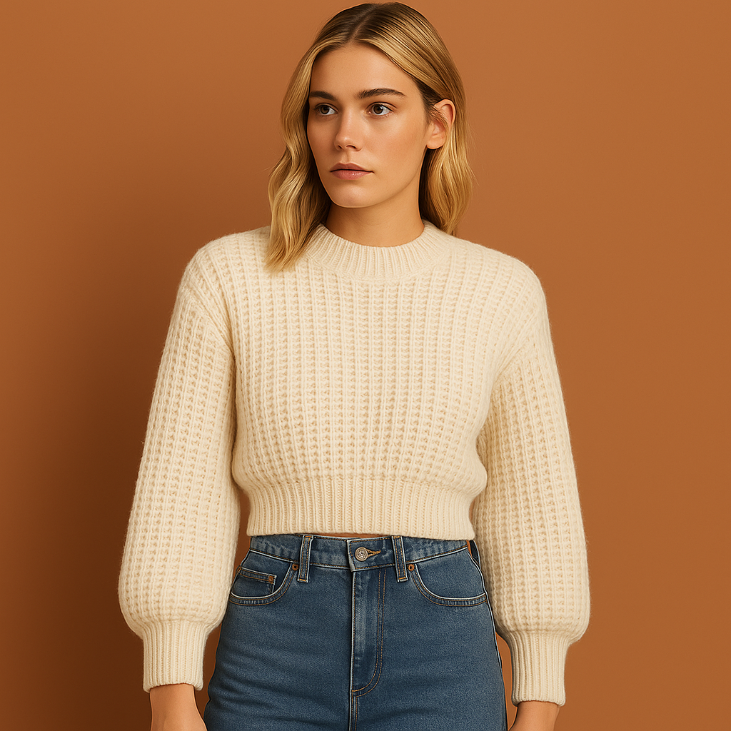 Warme dames trui met losse pasvorm voor herfst- en wintermode. Comfortabele, one-size trui met een elegante uitstraling.
