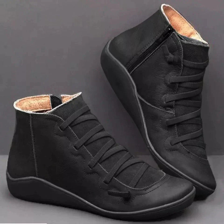 Stijlvolle en waterdichte dames winterlaarzen, met robuuste antislip zool, warm en geschikt voor steunzool.