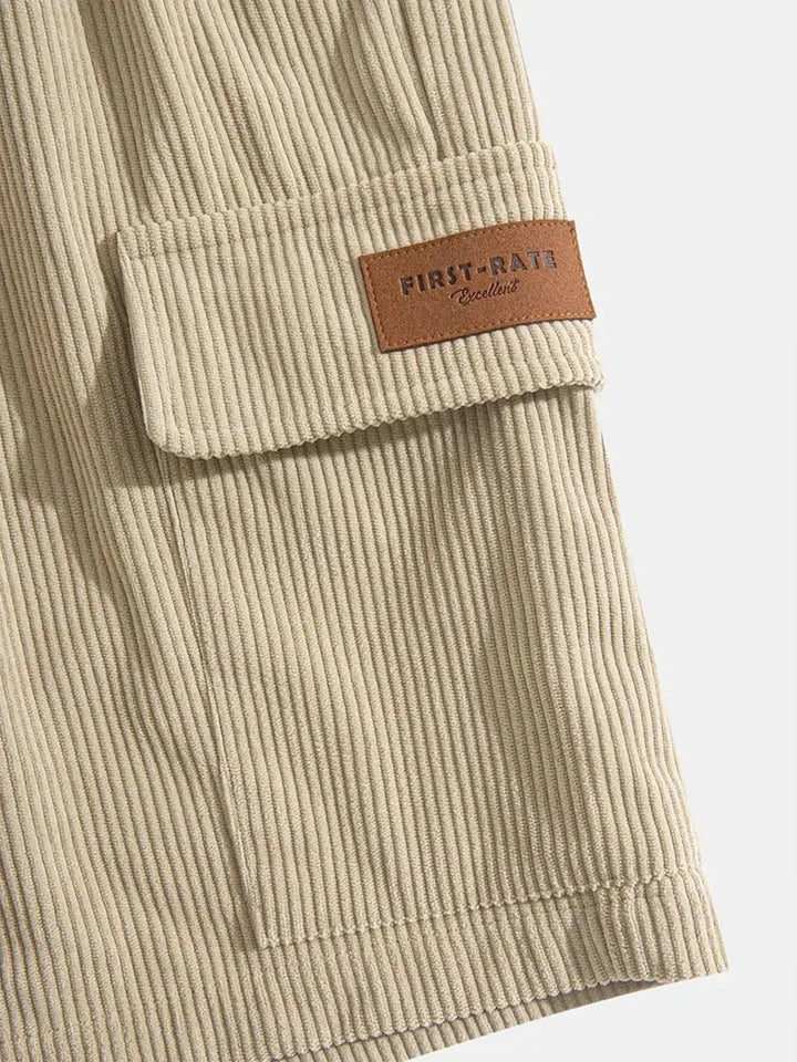 Heren zomer shorts met verstelbare tailleband, urban casual bermuda voor vrije tijd. Comfortabele rechte pasvorm.