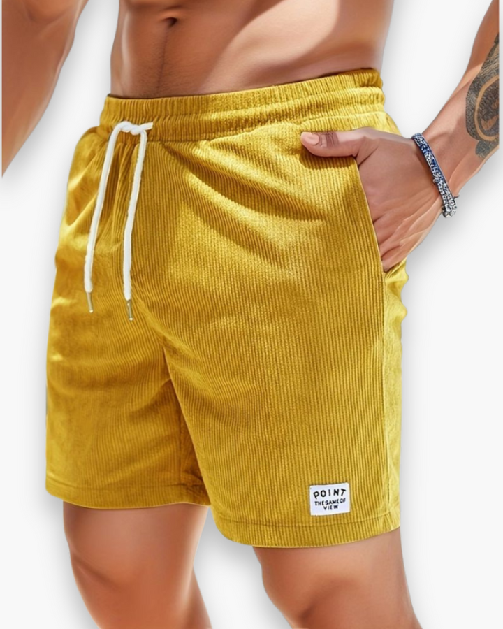 Heren casual shorts in moderne zomerstijl, perfect voor comfort en veelzijdigheid. Trendy korte broek.