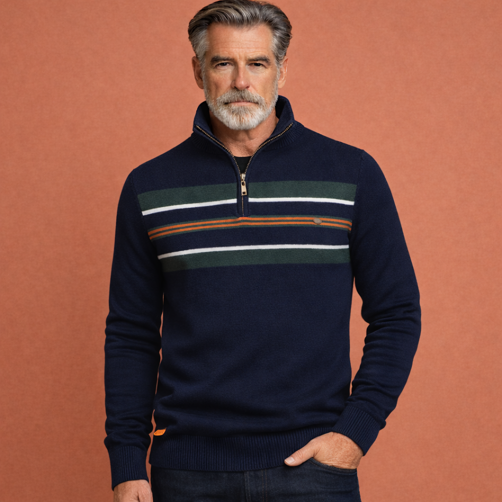 Comfortabele heren trui met ritssluiting, stijlvol voor dagelijks gebruik of casual look. Perfect voor herfst & winter.
