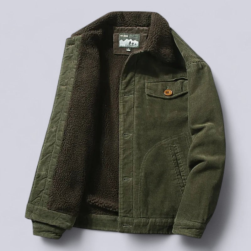 Praktische, stijlvolle heren herfstjas, winddicht en warm. Comfortabele mid-season jas met diepe zakken voor buitenkleding.