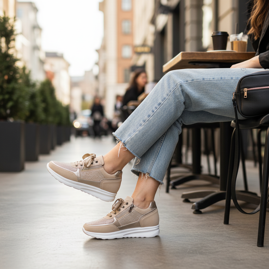 Ademende heren orthopedische sneakers in grijs, perfect als comfortabele wandelschoenen met goede ondersteuning.