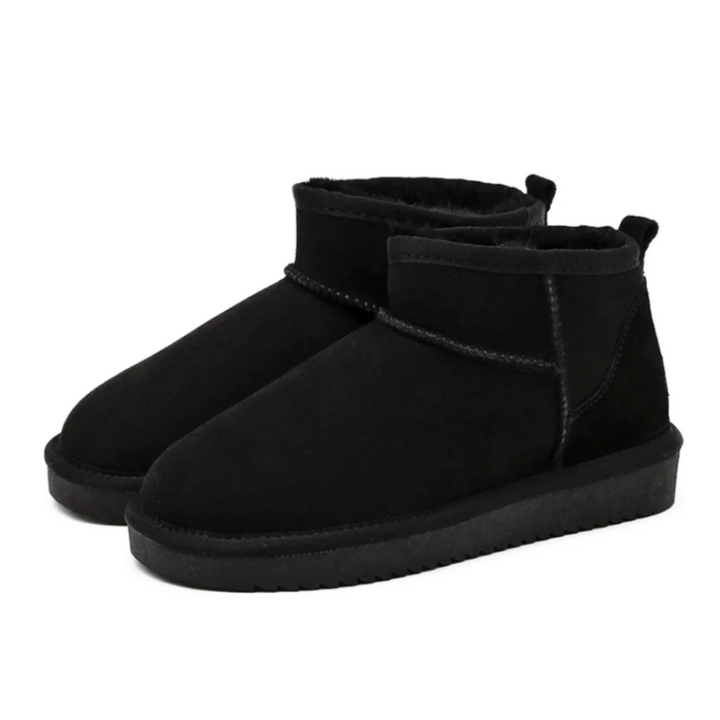 Khaki dames slip-on winterlaarzen met warme voering, perfect voor comfortabele winterdagen.