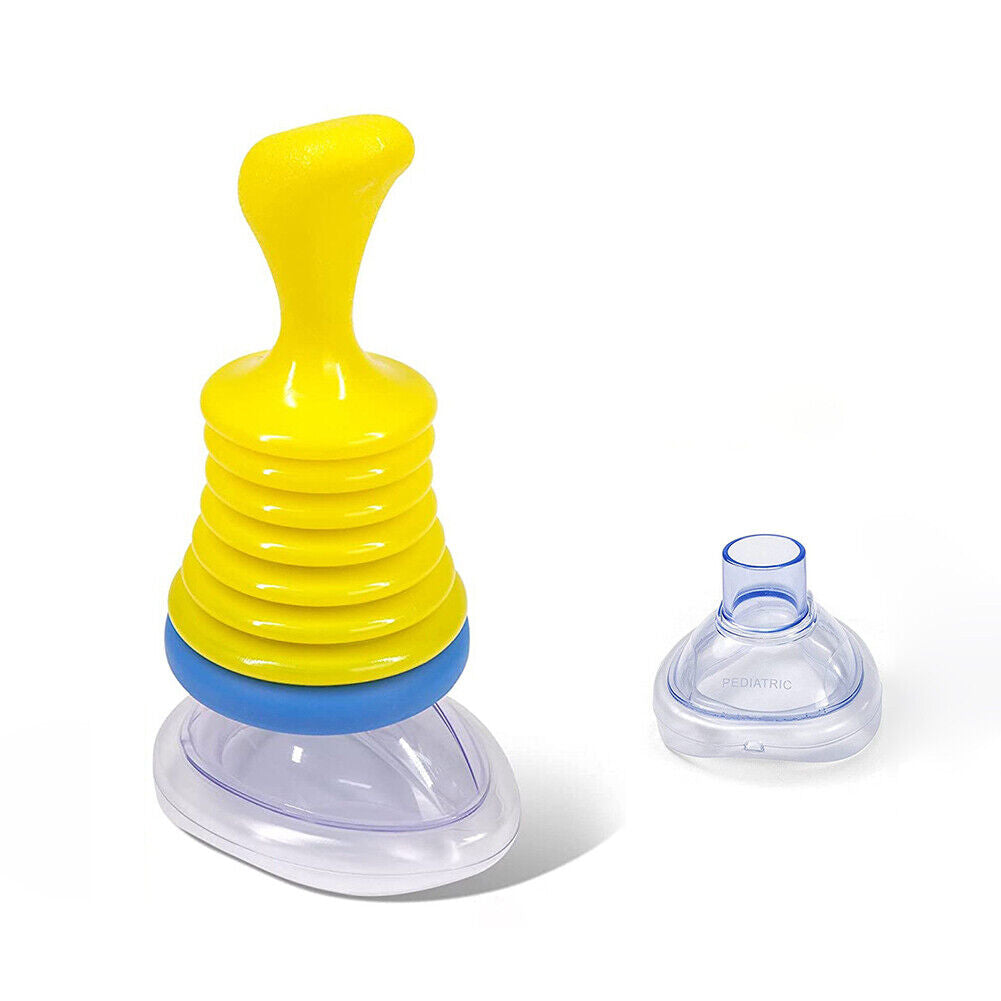 "Compact LifeSaver anti-verslikken apparaat, direct gebruiksklaar, handig voor noodsituaties en eenvoudig mee te nemen."