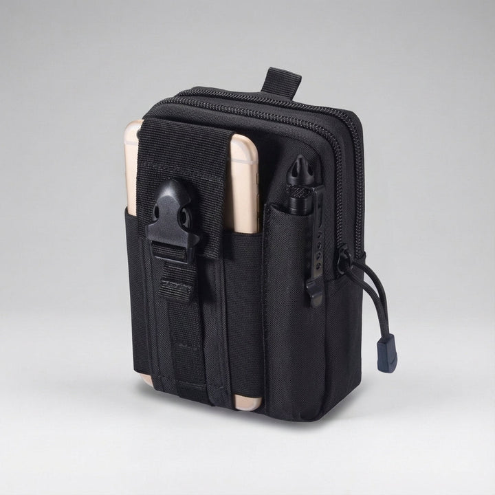 Handige tactische opbergzak met Molle systeem. Compact etui voor outdoor accessoires, riem te dragen.