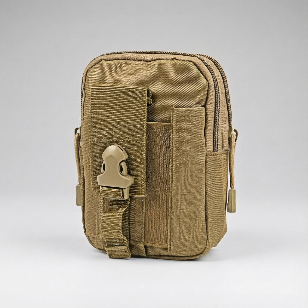 Duurzaam tactisch Molle etui voor unisex gebruik. Compacte riemzak, ideaal voor kamperen en wandelen.