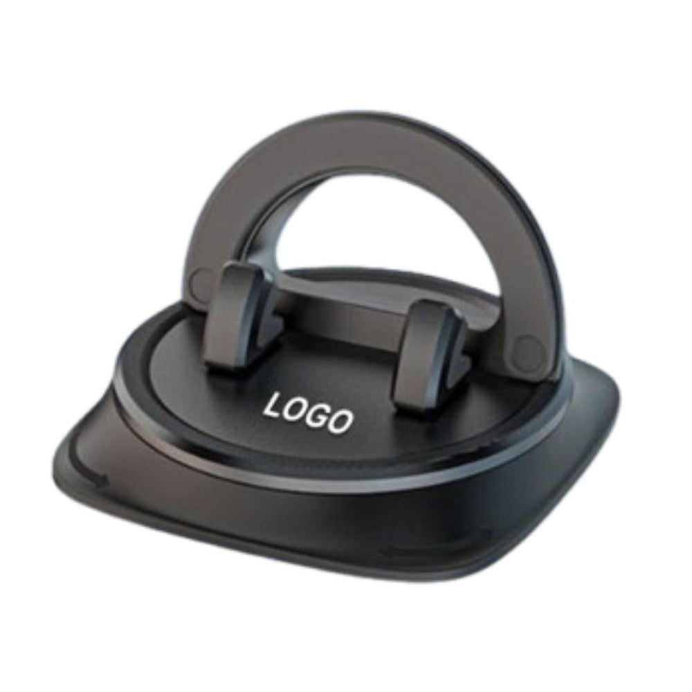 "Compacte autotelefoonhouder met 360° rotatie, stevige siliconen grip en universele compatibiliteit voor veilige ritten."