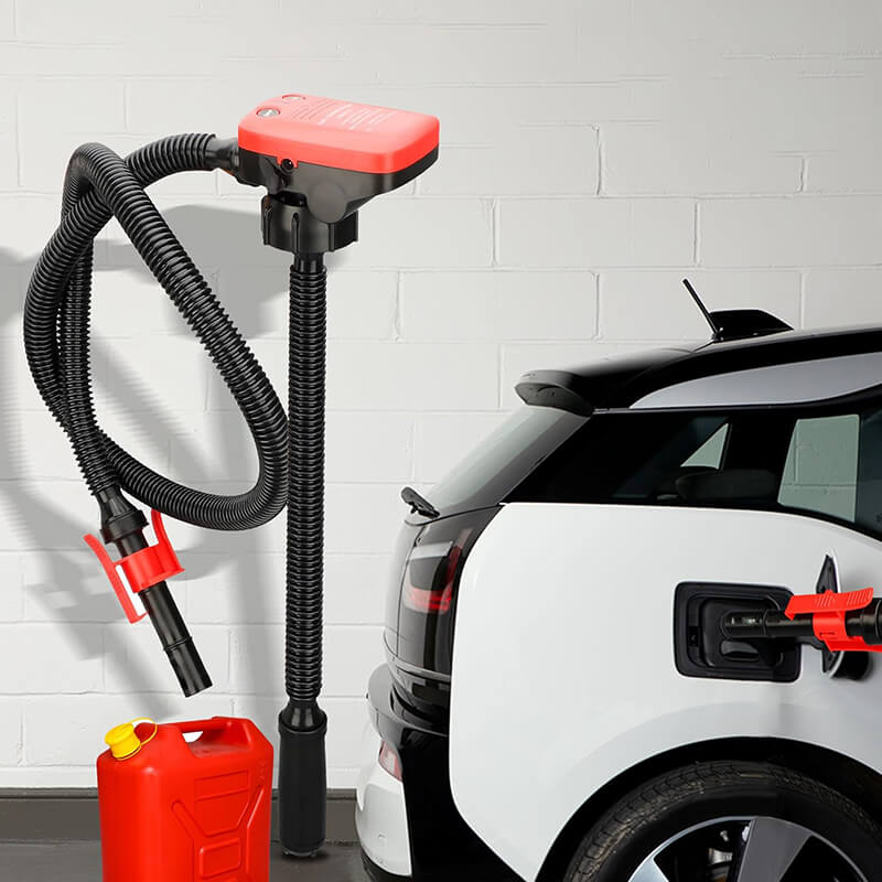 Elektrische vloeistofoverdracht pomp voor het overpompen van brandstof in auto, tractor of boot.