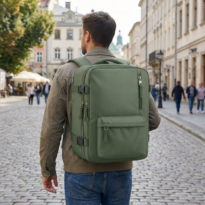 Compacte FlightTrek cabine reisrugzak, ideaal als handbagage voor zorgeloos reizen.