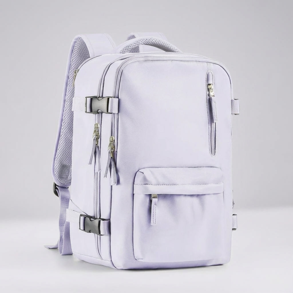 Praktische FlightTrek rugzak, ontworpen als compacte handbagage voor de moderne reiziger.