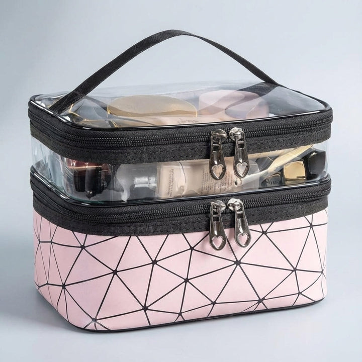ClearVogue dames reistoilettas, compact en overzichtelijk, perfect voor make-up en cosmetica opbergen, waterdicht.