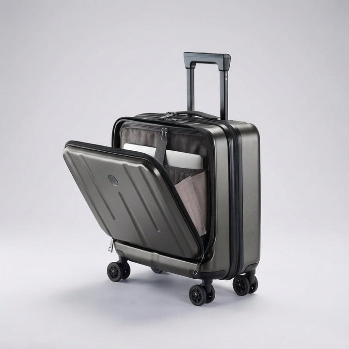Handbagage koffer met laptopvak, TSA slot en 360° spinner wielen voor zorgeloze, georganiseerde reizen.