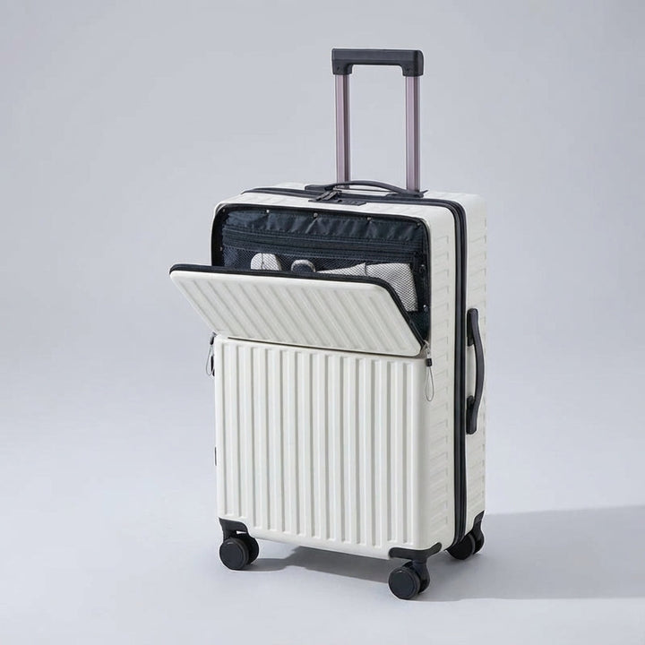 Praktische Travelift handbagage reiskoffer, spinner model met slim laptop voorvak.
