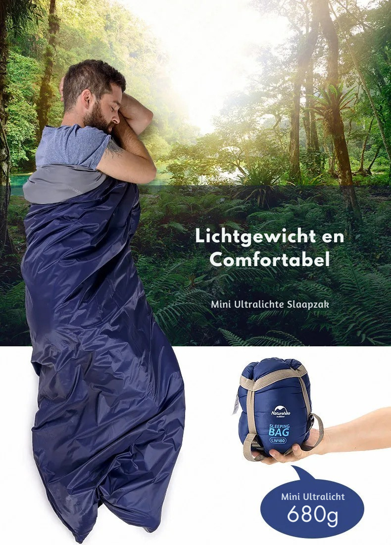 Veelzijdige, compacte slaapzak voor alle outdoor activiteiten. Eenvoudig mee te nemen, garandeert slaapcomfort en warmte.