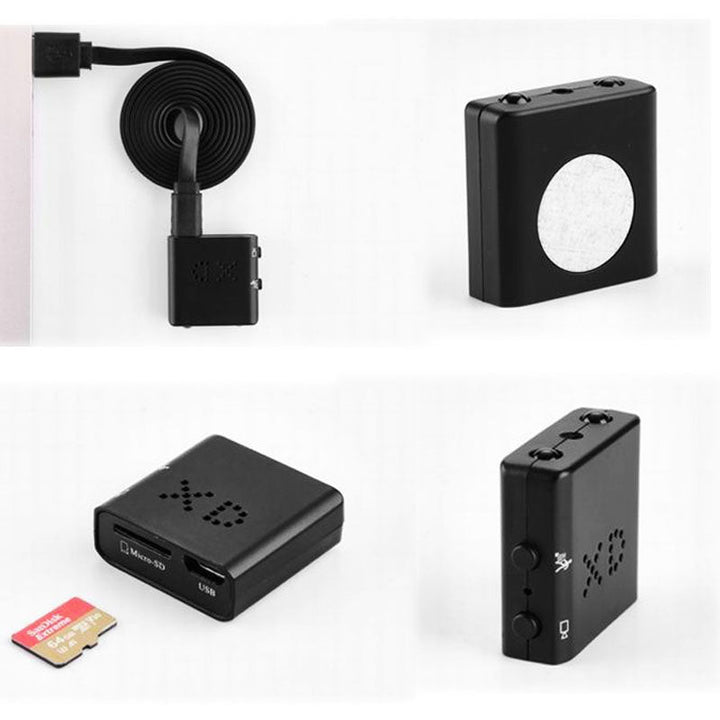 WiFi mini camera met loopopname, Full HD beeldkwaliteit en bewegingsdetectie voor continue bewaking.