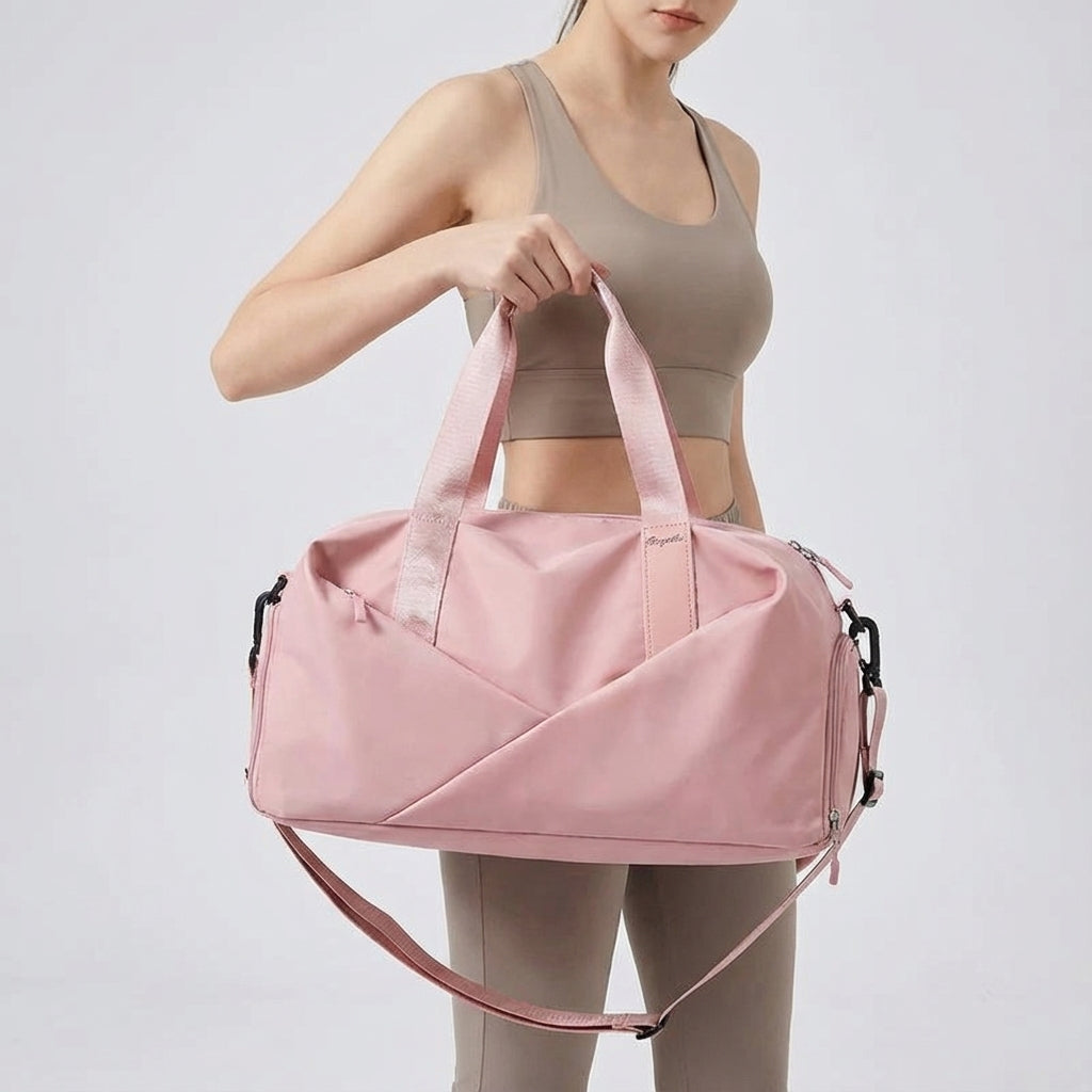 Movella weekendtas als bagage op reis. Multifunctionele, compacte duffeltas voor korte trips.