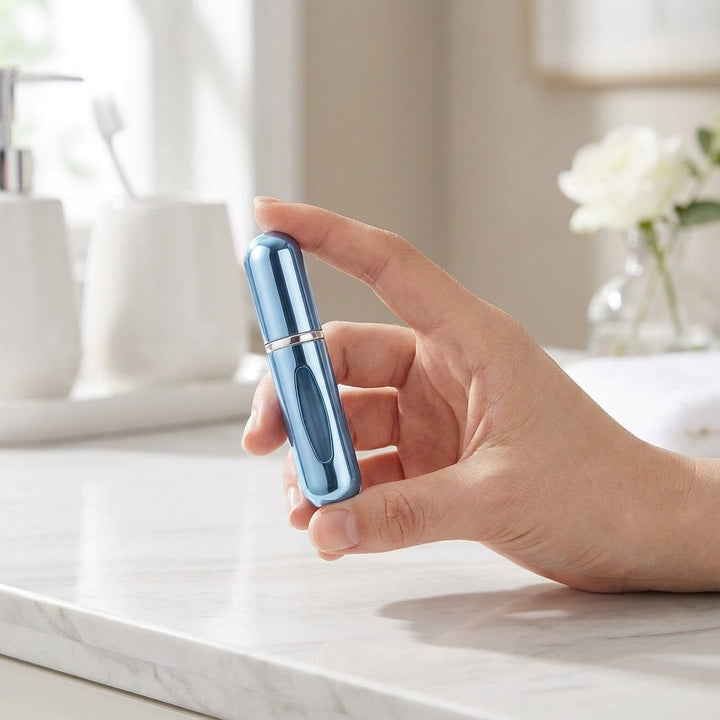 Compacte navulbare parfumverstuiver, ideaal voor reizen en handbagage. Jouw geur altijd discreet bij de hand.