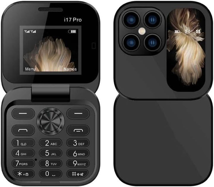 Compacte opvouwbare mini telefoon FlipLite. Eenvoudig en handig mobiel, perfect als back-up telefoon.