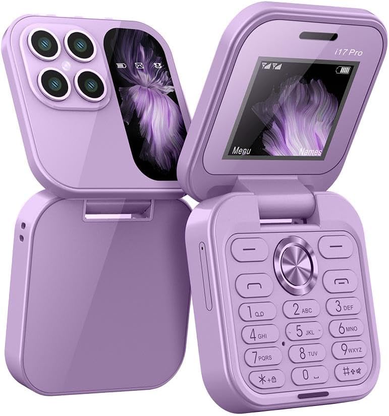 De compacte FlipLite mini telefoon in handpalm. Perfecte grootte voor senioren en kinderen, mobiel en licht.