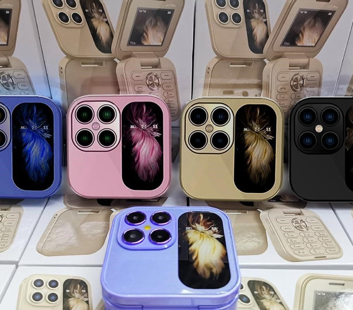 De eenvoudige FlipLite mini telefoon, opvouwbaar en compact. Perfect voor bellen zonder poespas.