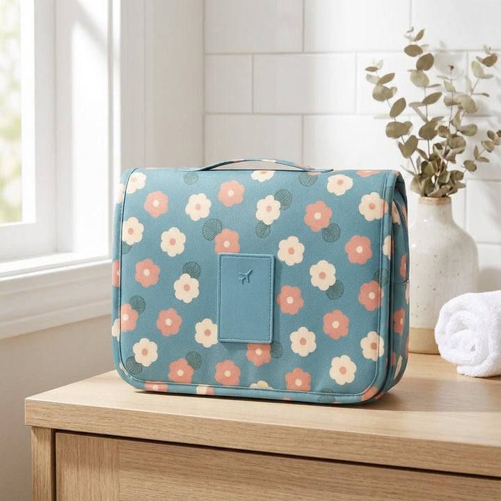 Compacte reis toilettas organizer voor mannen en vrouwen. Perfecte cosmeticatas voor al je toiletartikelen.