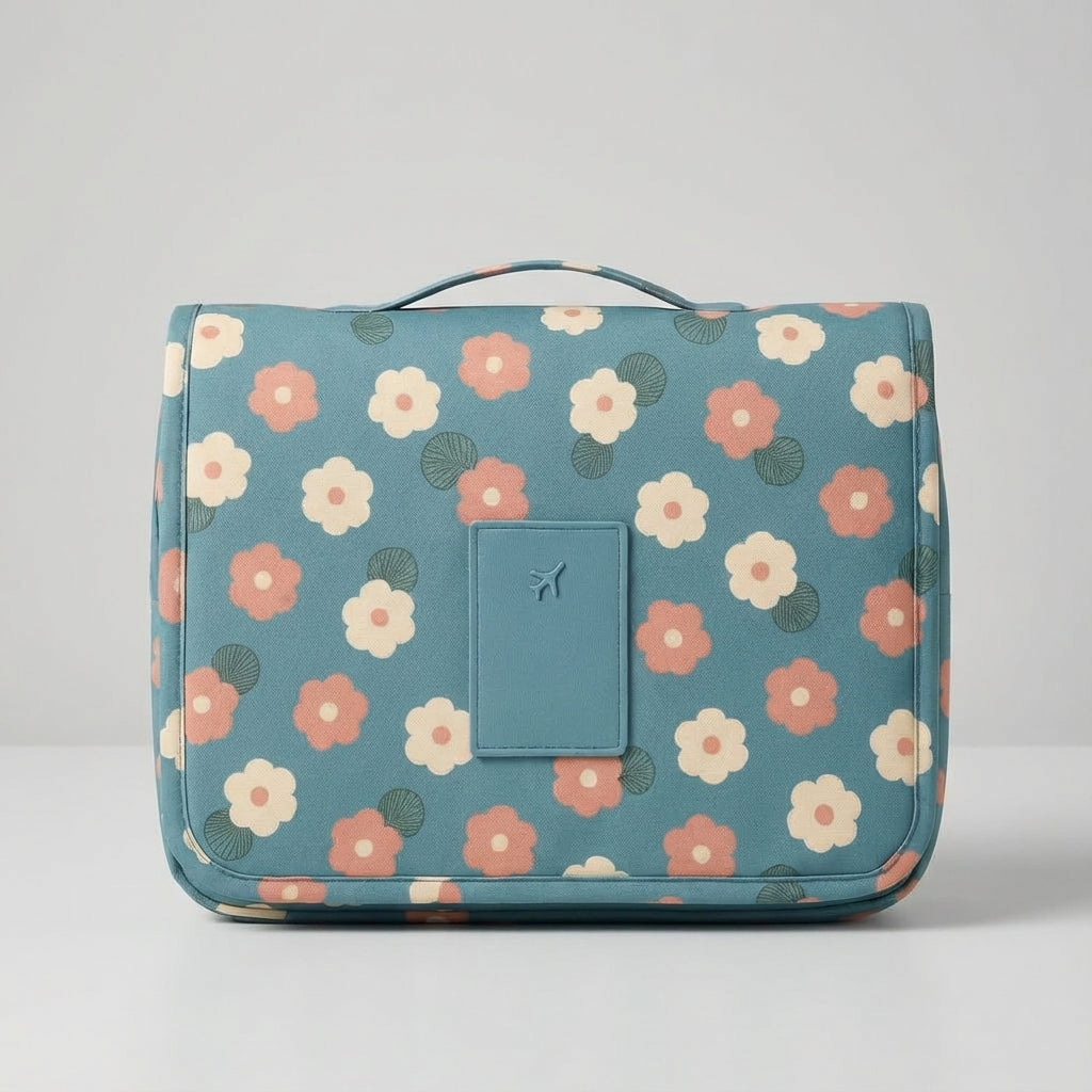 Unisex ophangbare toilettas Toiletryx. Compacte organizer voor reizen en badkamer, ideaal voor accessoires.