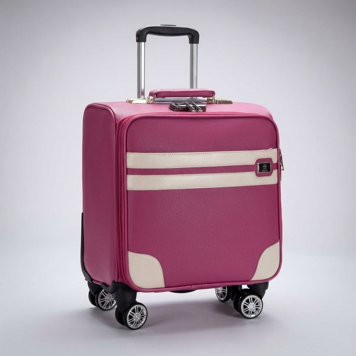 Unisex trolley met soepele 360° spinnerwielen en compact design, perfect voor cabinebagage.