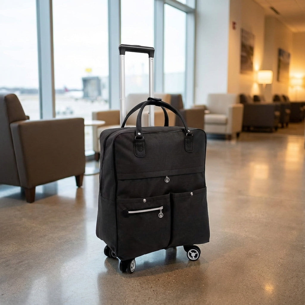Compacte SwiftCabin cabinekoffer van Oxford stof, ideaal als handbagage voor vliegreizen.